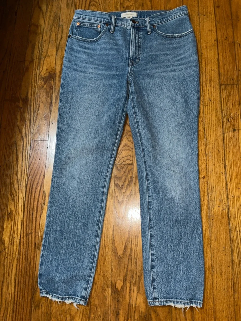 Madewell Tomboy Straight Blue Denim Jeans Size 28 - Picture 5 of 11